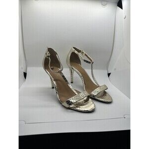 Calvin Klein Metallic gold high heel sandals size 8 Slightly Damaged See Photos
